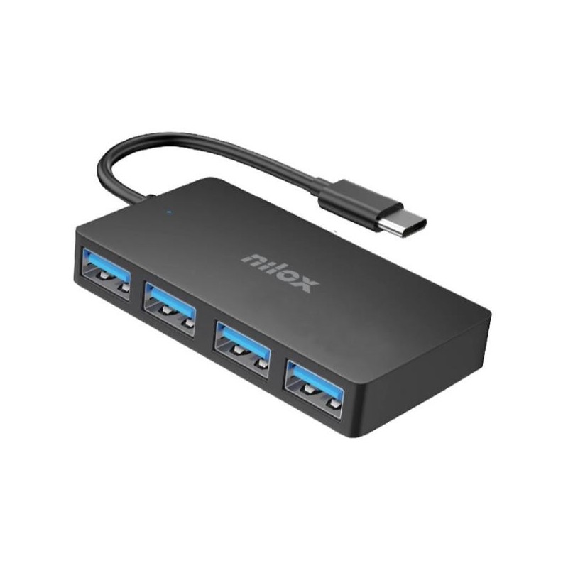 Nilox HUB sobremesa de aluminio con 7 puertos USB 2.0 NXHUBUSC04