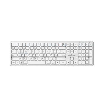 Nilox TECLADO PRO WIRELESS SILVER ESPANOL Español - Blanco NXKBW01S