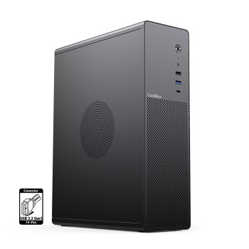 CoolBox CAJA MATX SLIM T100 USB-C 3.2 GEN1 FULL METAL S FTE + 1 VENT. 90MM COO-PCT100-0