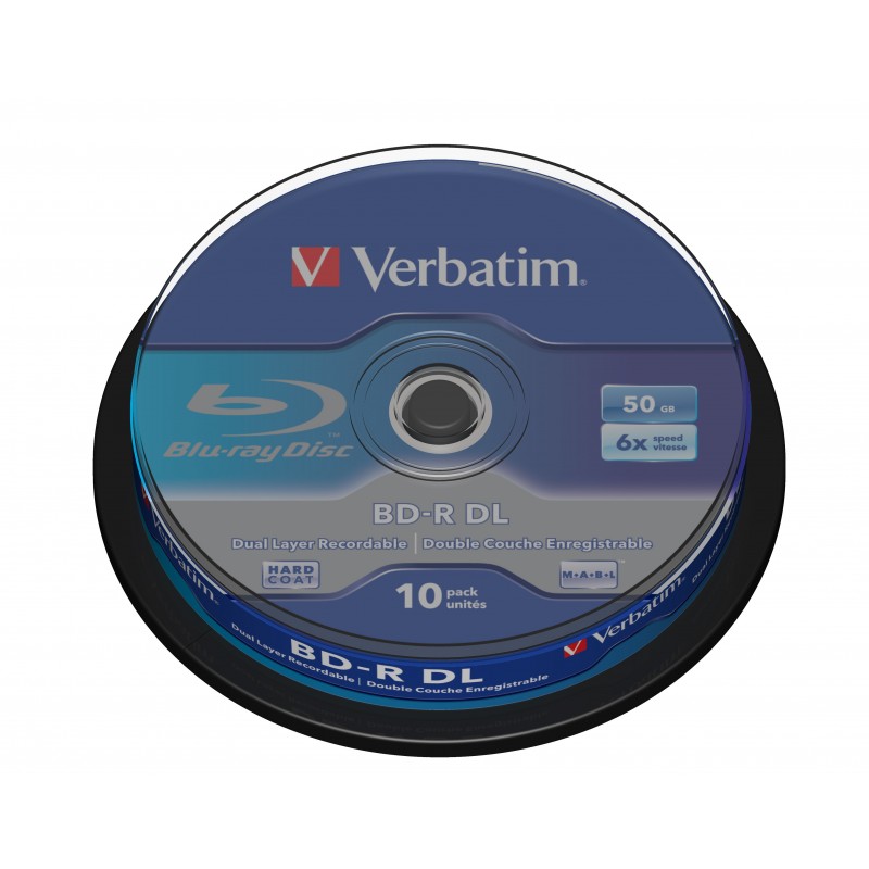 BLU-RAY -R VERBATIM 2X 50GB SPINDLE (Pack 10) 43746