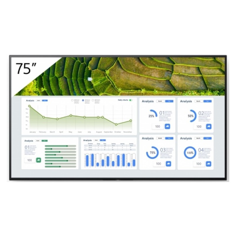 Sony FW-75BZ30L - 75" -  4K Ultra HD - Negro