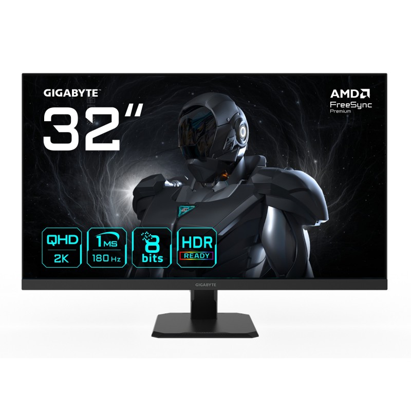 GIGABYTE GS32QA Monitor Gaming 32” QHD - 2560 x 1440 - 31.5" Quad HD - LED - Negro - 180Hz 20VM0-GS32QABI-1EUR