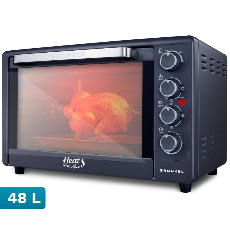 Grunkel HR-48PROMAX horno 48 L 2200 W Negro, Acero