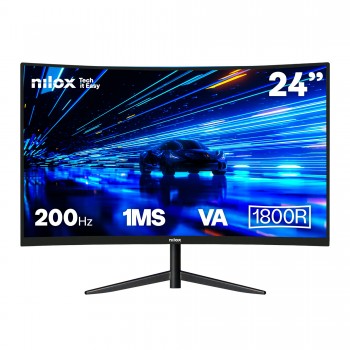 Nilox MONITOR 23 8 CURVO 200HZ HDMI DP - 23.8" Full HD - LCD - Negro - 200Hz NXM24CRV2001