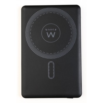 Ewent UltraSlim 5000mAh MagSafe PD 22.5W Power Bank Negro - 5000 mAh EW1160
