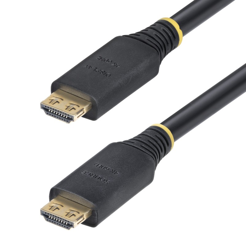StarTech.com Cable HDMI de Alta Velocidad Activo de 15m - Conectores de Agarre - UHD 4K60Hz 1440p 14 HDMI2-CABLE-GRIP-15M