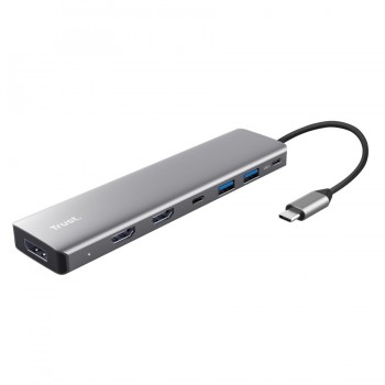Trust 25661 hub de interfaz USB Tipo C Aluminio TRUST25661