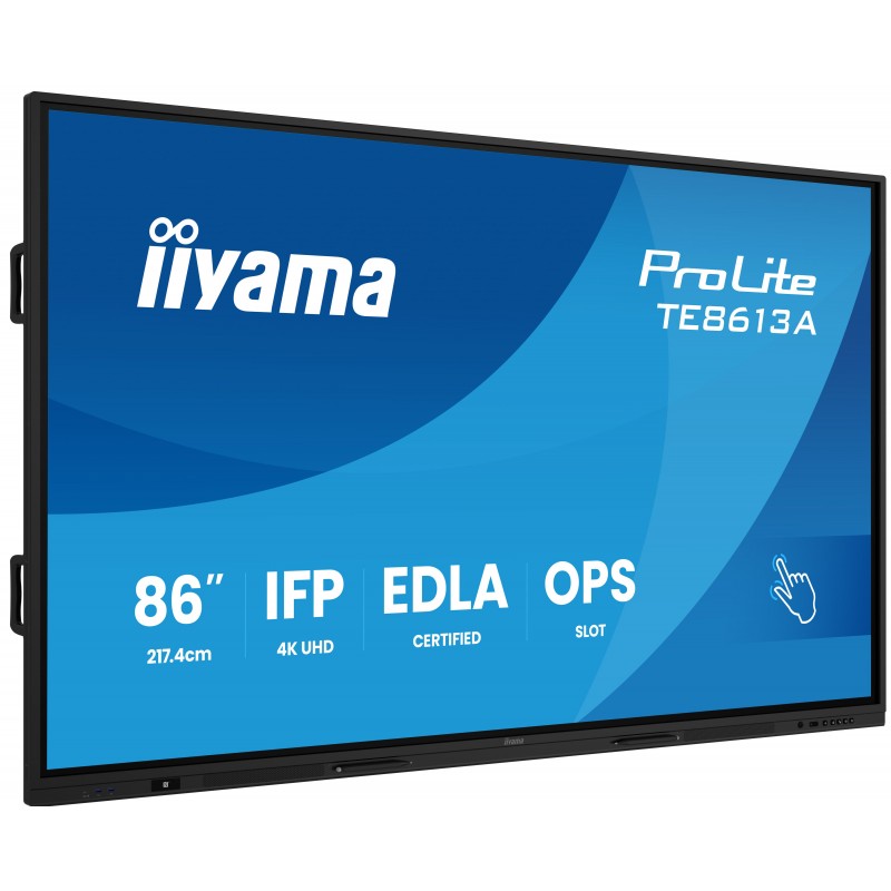 IIYAMA 86"  (EDLA) ANDROID 14,8 CORE SOC, 8 128GB, 40-PTS  UHD , NFC, PIR , MM 2X20W +20W SBUW, 2XHD TE8613A-B2AG