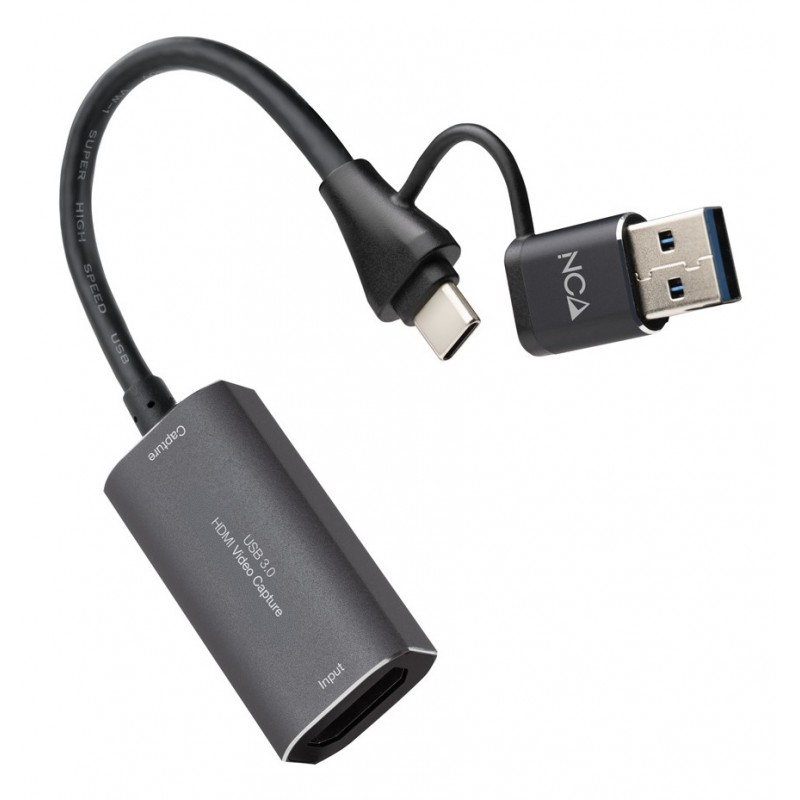 Capturadora de Video Externa Nanocable 10.15.0001  USB Tipo-C - USB 3.0