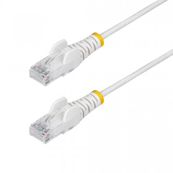 StarTech.com Cable de Red Ethernet CAT6 Delgado sin Enganches Blanco de 3m - Cable RJ45 Snagless Sli N6PAT300CMWHS
