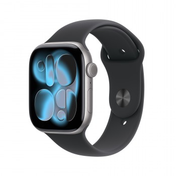 Apple Watch Series 11  46MM Aluminio Gris con correa color Negro  MEV04QL A