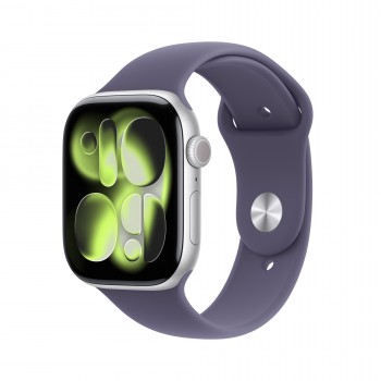 Apple Watch Series 11  46MM Aluminio Plata con correa color Púrpura - 5G MFCP4QL A