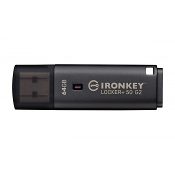 Kingston Technology IronKey 64GB Locker Plus 50 G2 64GB - USB Type-A - Negro IKLP50G2 64GB