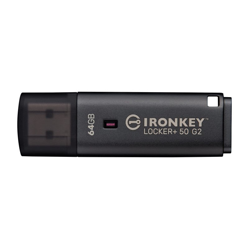 Kingston Technology IronKey 64GB Locker Plus 50 G2 64GB - USB Type-A - Negro IKLP50G2 64GB