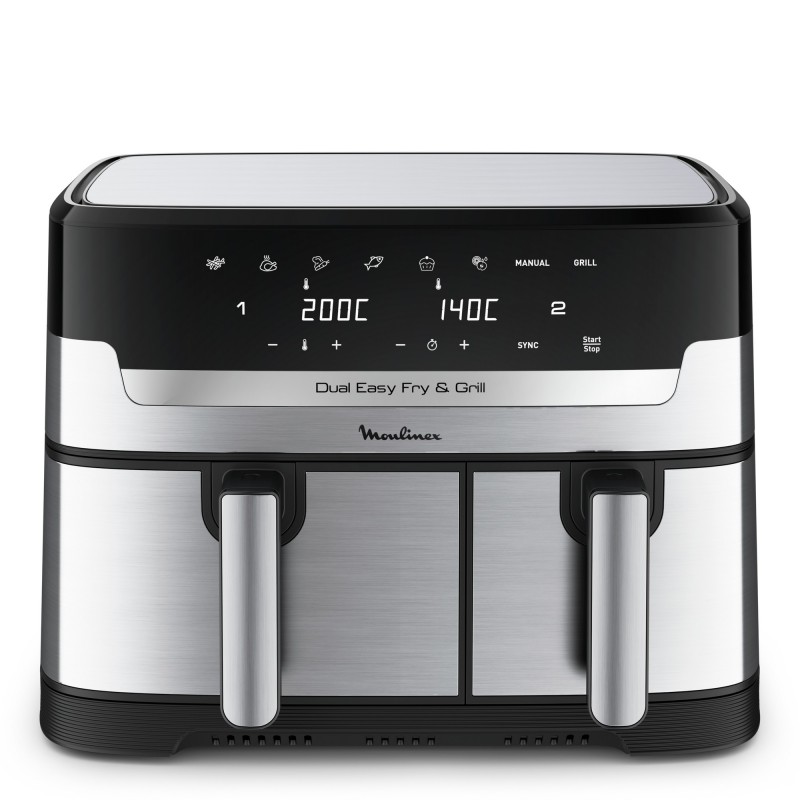 Moulinex Dual Easy Fry EZ905D20 freidora Doble 8,3 L Independiente 2450 W Freidora de aire caliente 