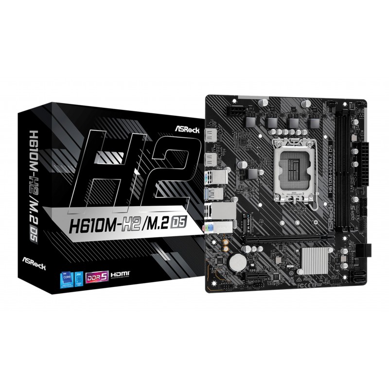 Asrock H610M-H2 M.2 D5 - LGA 1700 - micro ATX - Intel H610 90-MXBML0-A0UAYZ
