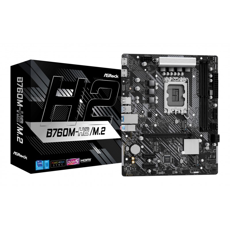 Asrock B760M-H2 M.2 - LGA 1700 - micro ATX - Intel B760 90-MXBN00-A0UAYZ