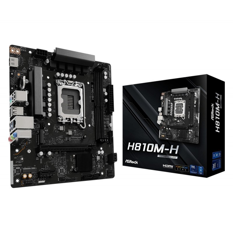 Asrock H810M-H - LGA 1851 (Socket V1) - micro ATX - Intel H810 90-MXBSZ0-A0UAYZ