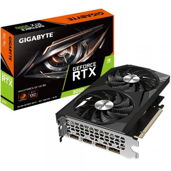 GIGABYTE GeForce RTX 3050 WINDFORCE OC V2 8G NVIDIA 8 GB GDDR6 GV-N3050WF2OCV2-8GD