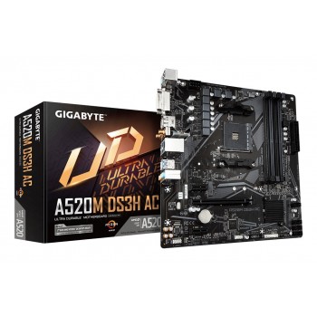 GIGABYTE A520M DS3H AC - Socket AM4 - micro ATX - AMD A520
