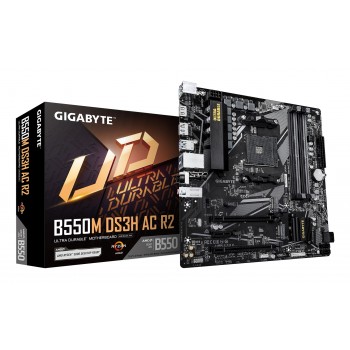 GIGABYTE B550M DS3H AC R2 - Socket AM4 - micro ATX - AMD B550 9MB55MDHR-00-G
