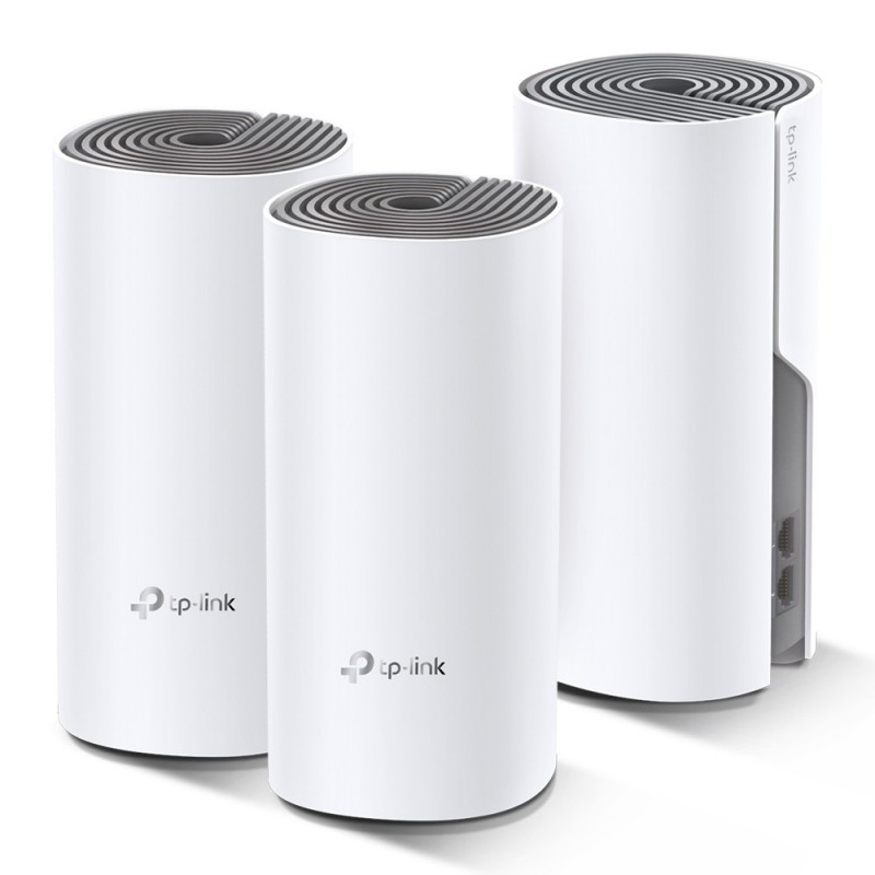 TP-Link Deco E4 (3-pack) Doble banda (2,4 GHz   5 GHz) Wi-Fi 5 (802.11ac) Blanco, Gris 2 Interno DECO E4(3-PACK) V2