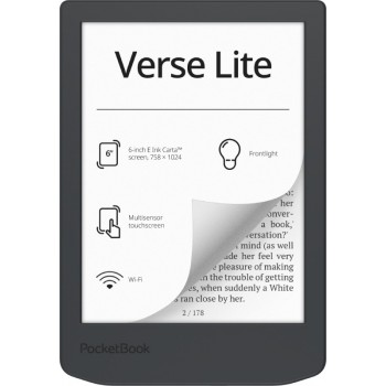 PocketBook Verse Lite lectore de e-book Pantalla táctil 8 GB Wifi Gris PB619-T-WW
