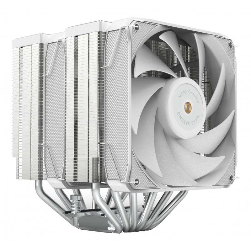 Mars Gaming MCPU-XU6W - Procesador Refrigerador de aire - 350W TDP - Doble Torre - Blanco MCPUXU6W