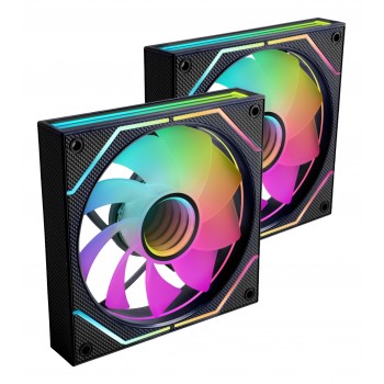 Mars Gaming MF3DPROX2R - Kit de Ventiladores ARGB 120mm Aspas Invertidas Negro