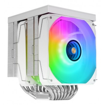 Mars Gaming MCPU-LCDPROW - 380W TDP Dual-Tower - LCD ARGB - Blanco MCPULCDPROW
