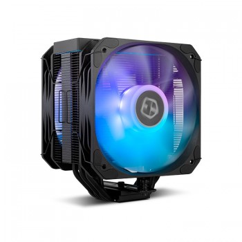 NOX Hummer H-200 ARGB - Refrigerador de aire - 2x 130mm ARGB - Negro - 230W TDP - Compatibilidad AMD NXHUMMERH200ARGB