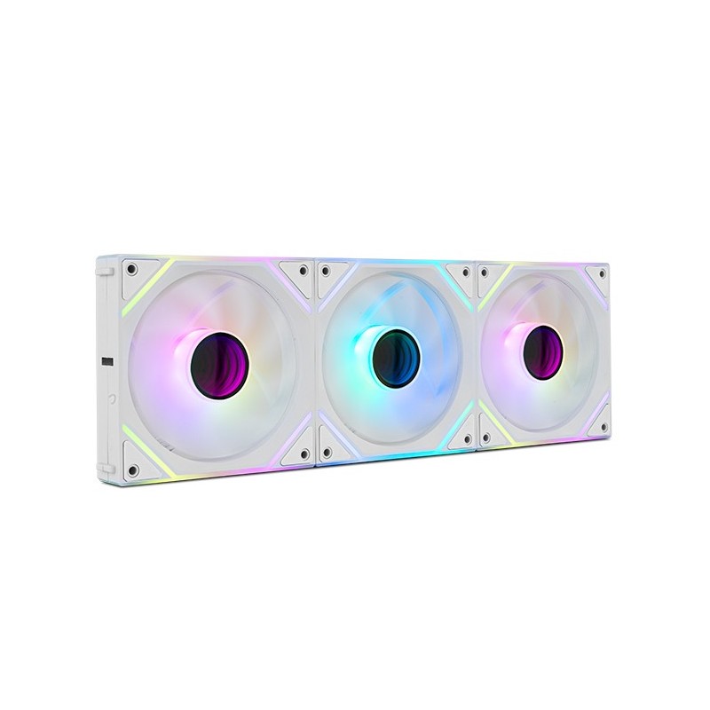 NOX Hummer Pro Link - Ventilador Caja 12 cm Blanco Set 3 - ARGB, Magnético, PWM, 1800 RPM, 33.5 dBA NXHUMMERPROLINKWH