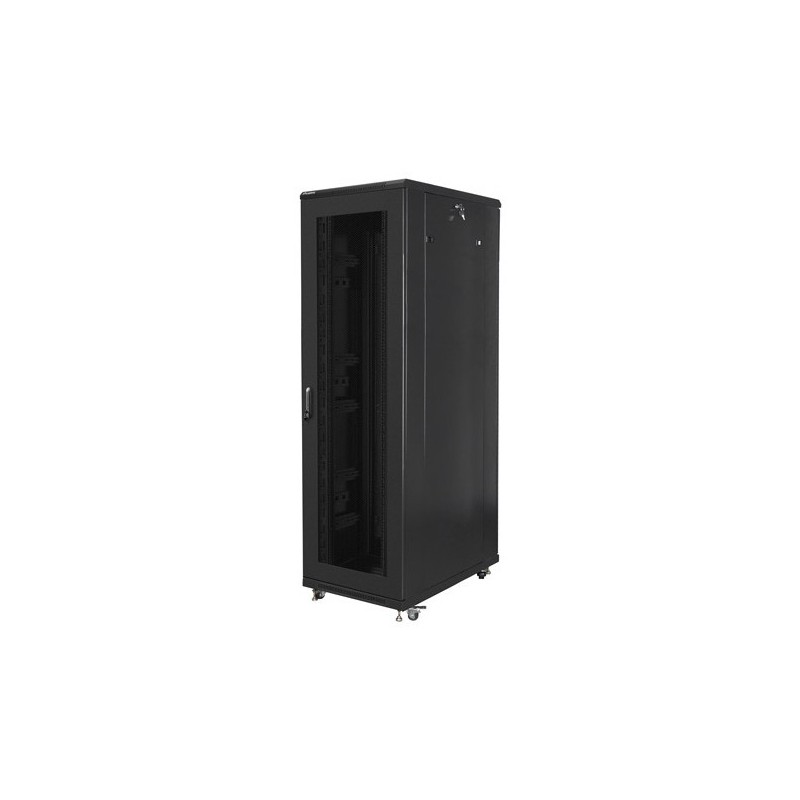 ARMARIO LANBERG RACK 19" 42U 800X1000 FLAT PACK PUERTA PERFORADA NEGRO FF01-8042-23B