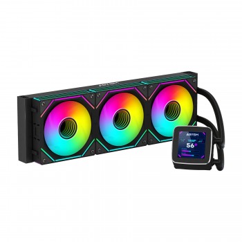 SISTEMA DE REFRIGERACION LIQUIDA ABYSM OCEANIC LCD 360 NEGRO ARGB TRIPLE FAN AB336011