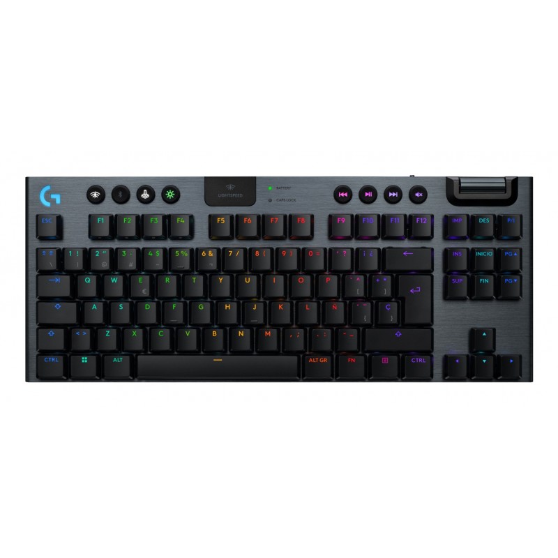 Logitech G915 X LIGHTSPEED TKL Teclado Mecánico Gaming Inalámbrico GL Tactile PBT Negro 920-012723