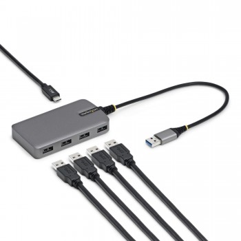StarTech.com 5G4AC-USB-A-HUB - Hub USB - 4 puertos - USB 3.2 Gen 1 - 5 Gbps - USB-A - Gris