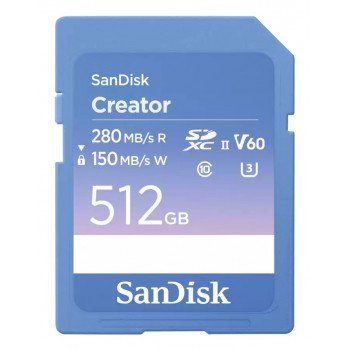SanDisk Creator 512 GB SDXC UHS-II Clase 10 SDSDXEP-512G-GNCIS