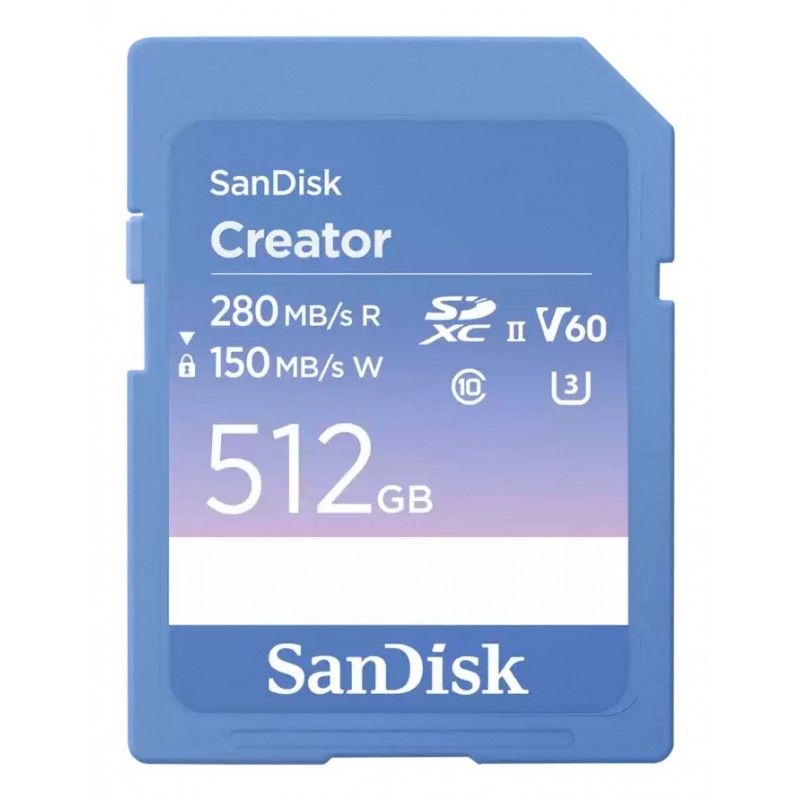 SanDisk Creator 512 GB SDXC UHS-II Clase 10 SDSDXEP-512G-GNCIS