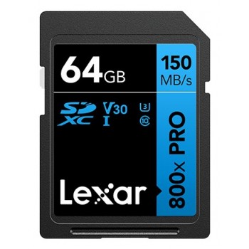 Lexar High-Performance 800xPRO 64 GB SDXC UHS-I Clase 10 LSD0800P064G-BNNNG