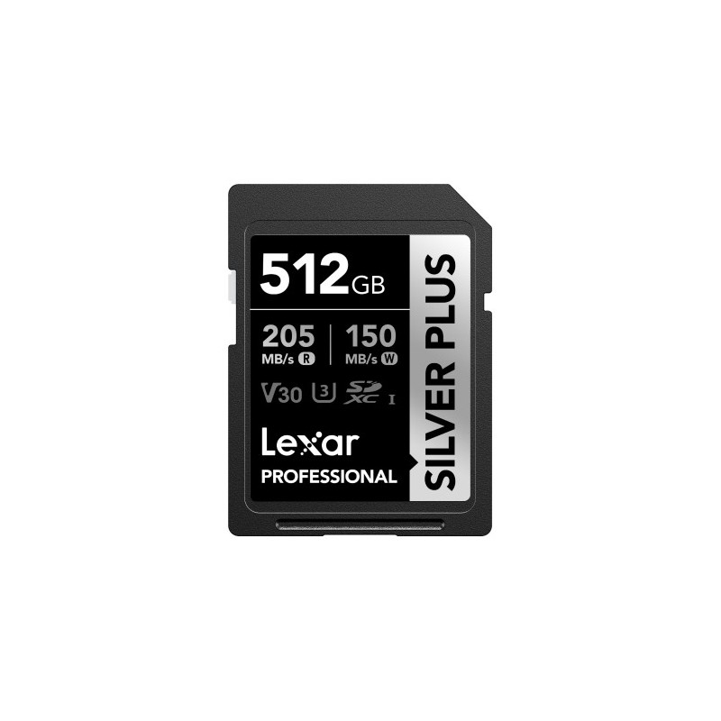 Lexar Professional SILVER PLUS 512 GB SDXC UHS-I LSDSIPL512G-BNNNG