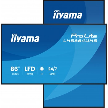 iiyama LH8664UHS-B3AG - 85.6" - Procesador incorporado - Android