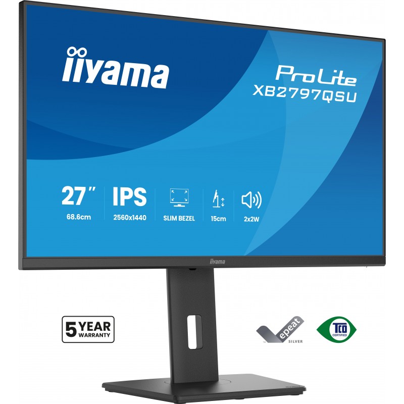 iiyama ProLite XB2797QSU-B1 - 27" Quad HD - LED - Negro - 75Hz