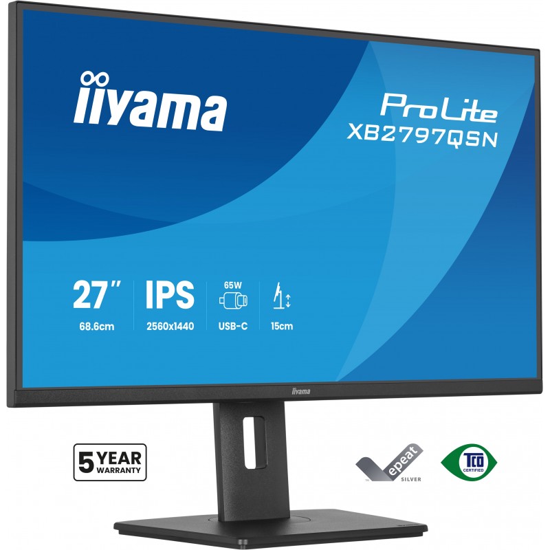 iiyama ProLite XB2797QSN-B1 - 27" Quad HD - LCD - Negro - 75Hz
