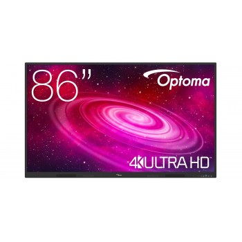 Optoma 1861RK - 86" - 3840 x 2160 Pixeles - Pantalla táctil - Negro - HDMI W3FC0U1W111