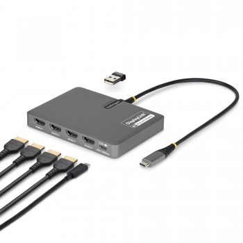 Adaptador StarTech usb-c a 4x hdmi cabl 4k 60hz - pd 140w QUAD-USB-HDMI-ADAPT