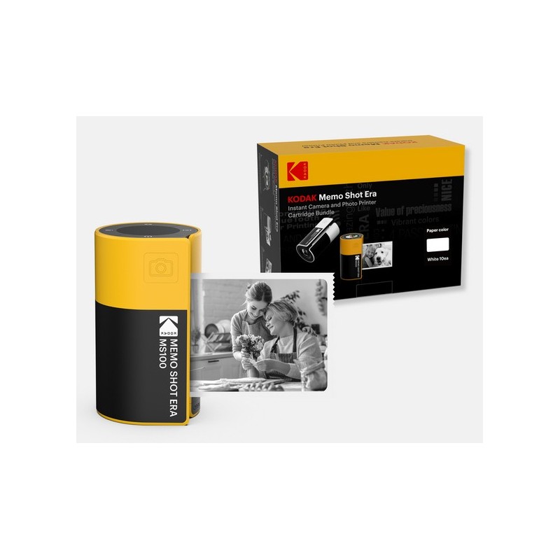 Kodak MemoShot Era MS100 68,58 x 45,72 mm Negro, Amarillo KOCAMMS100Y