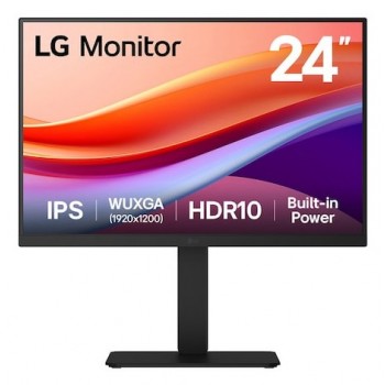 (Reacondicionado) Monitor Profesional LG 24BA55W-B 24"  WUXGA  Multimedia  Regulable en altura