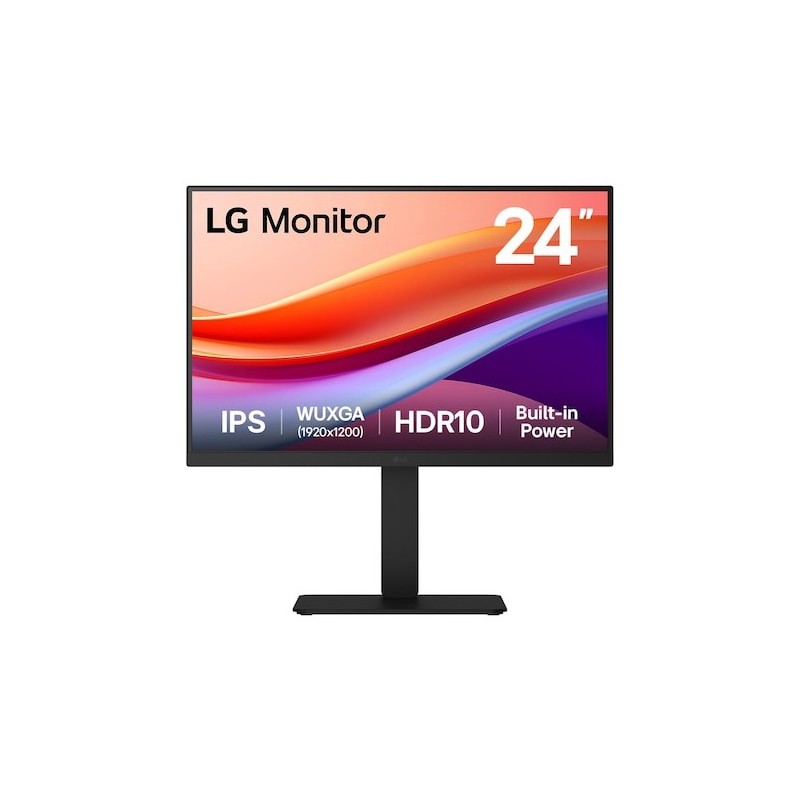 (Reacondicionado) Monitor Profesional LG 24BA55W-B 24"  WUXGA  Multimedia  Regulable en altura