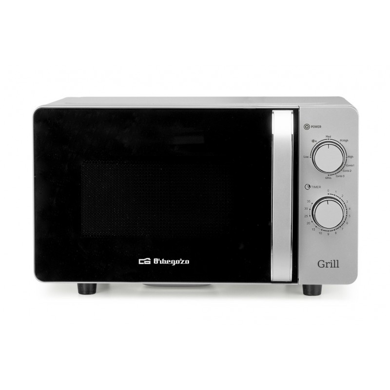 Orbegozo MIG 2072 CE microondas Negro, Plata Microondas con grill Encimera 20 L 700 W 18475