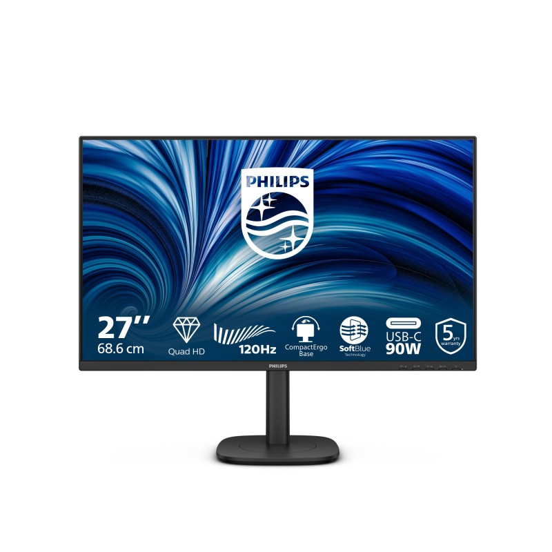Philips 3000 series 27B2U3601 00 - 27" Quad HD - LCD - Negro - 120Hz